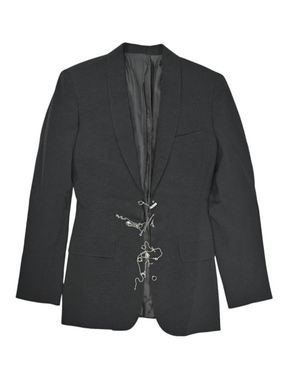 Vintage Jean-Paul Gaultier Femme Archival Steampunk Tailored Blazer in Black